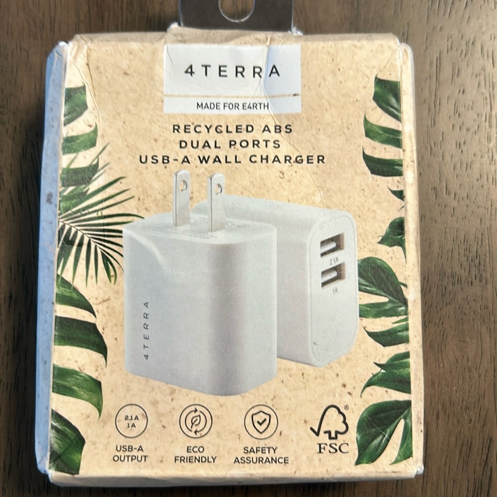 4Terra Recycled Duel Port USB-A Wall Charger